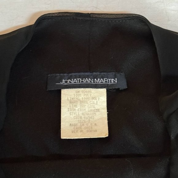 Sold! - Sheer Mesh Lined Boat Neck Black A-Line Dress - Picture 3 of 3